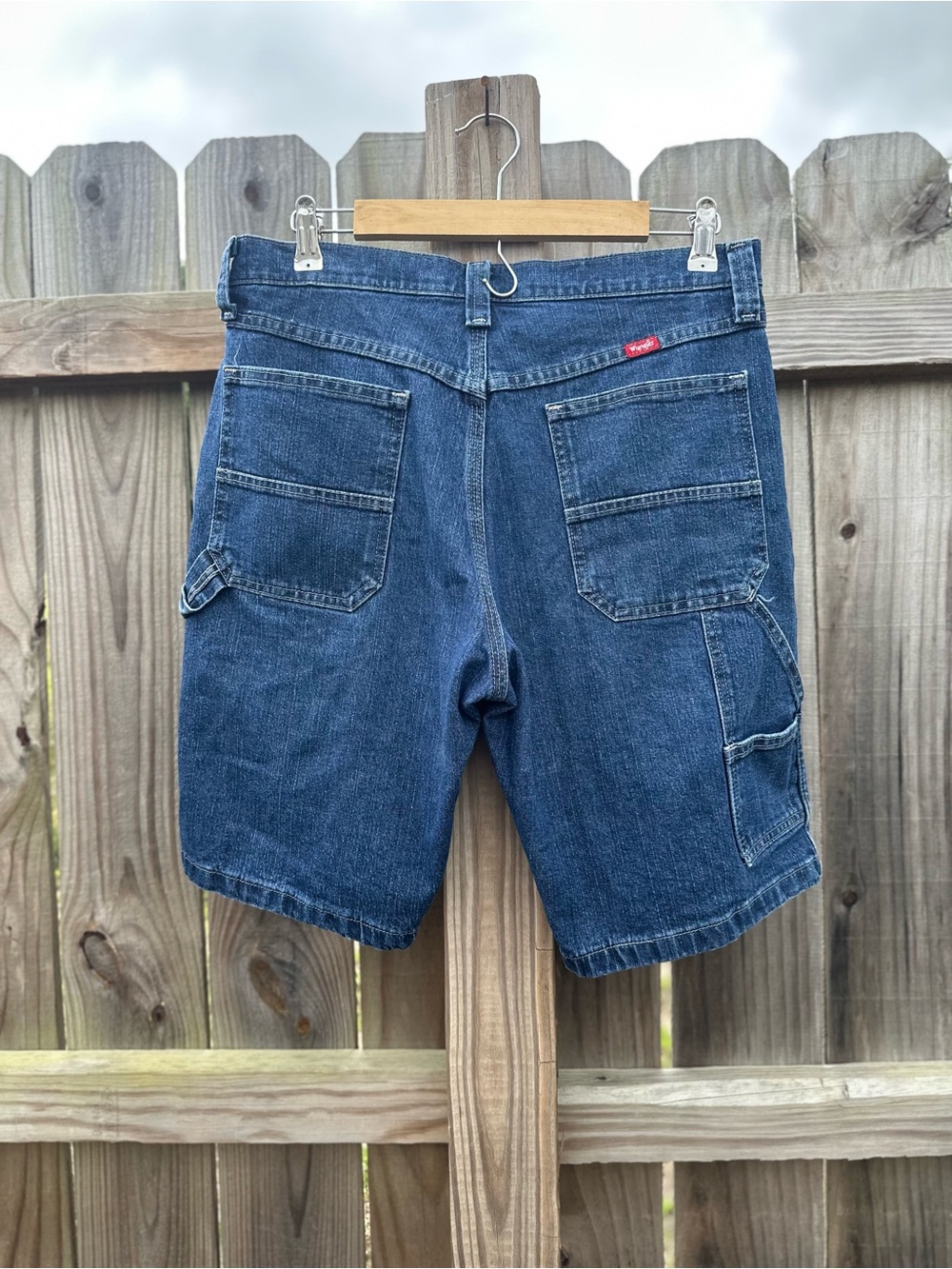 Vintage Y2K Wrangler Shorts Mens Sz 32 Carpenter Baggy Jorts Workwear Denim